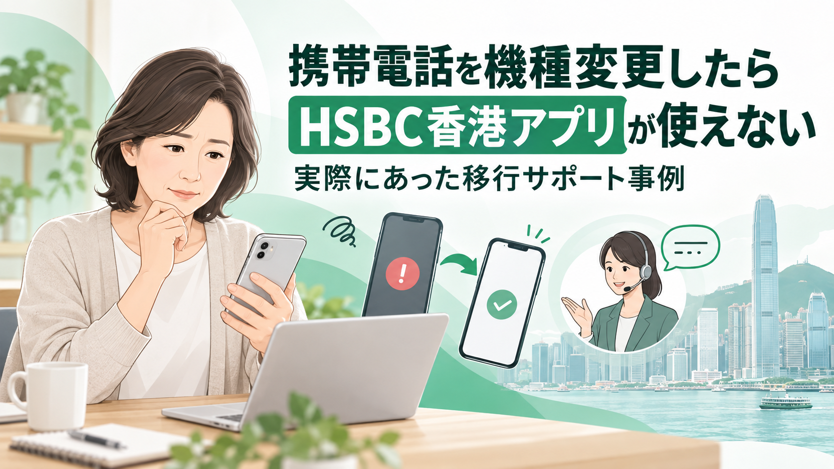 HSBC香港モバイルアプリの機種変更・移行サポート事例