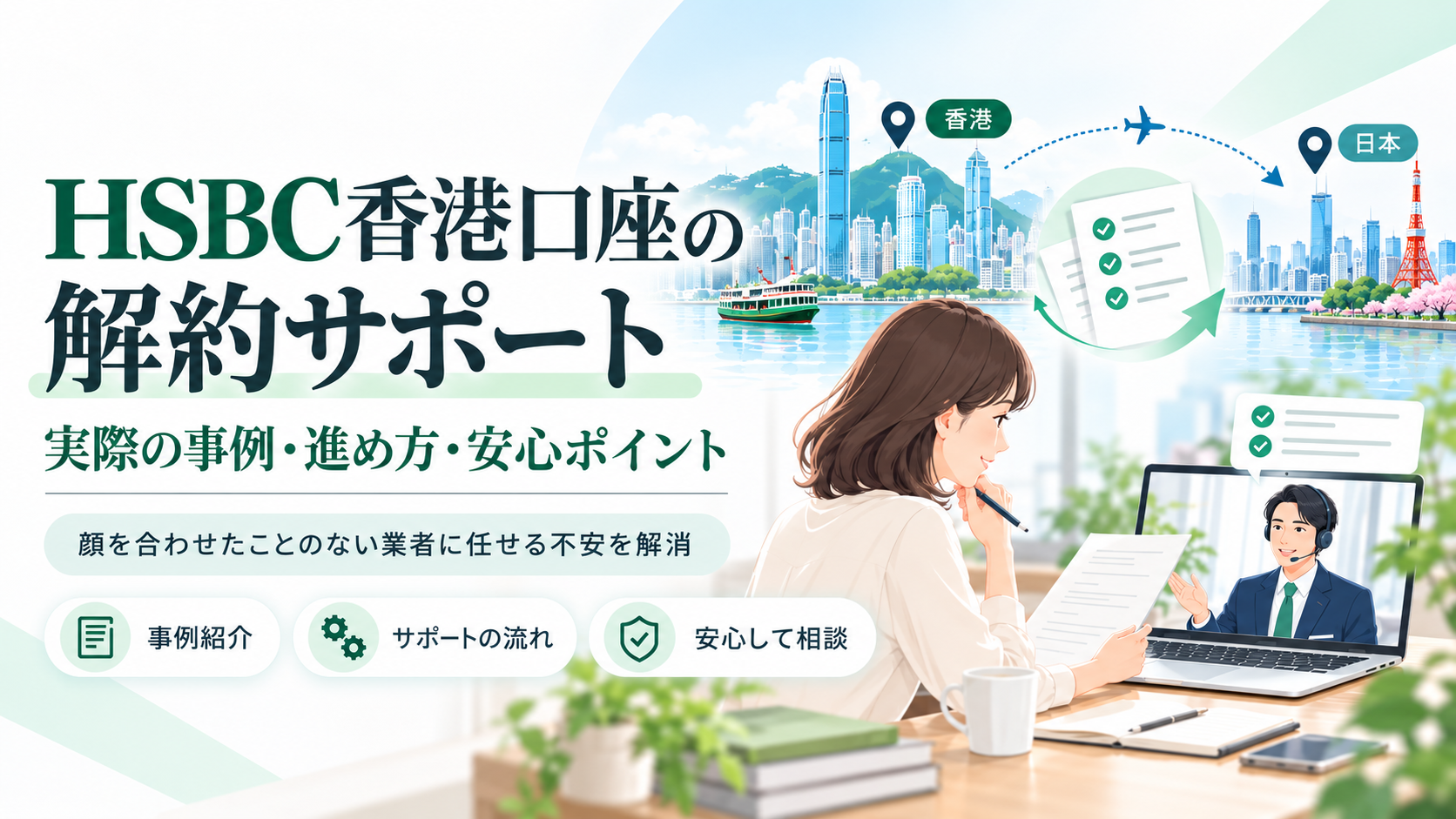 HSBC香港口座解約サポートの事例・進め方・安心ポイント